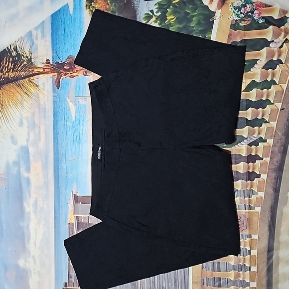 Eileen Fisher Pants - Eileen Fisher Black Textured Pull on Pants Size Medium Petite MP